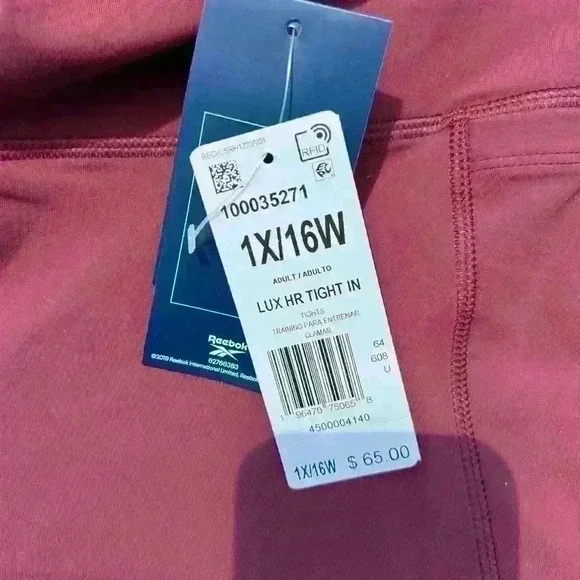 NWT plus size 1X Reebok Lux High-Rise Tight Leggings. - Picture 2 of 3